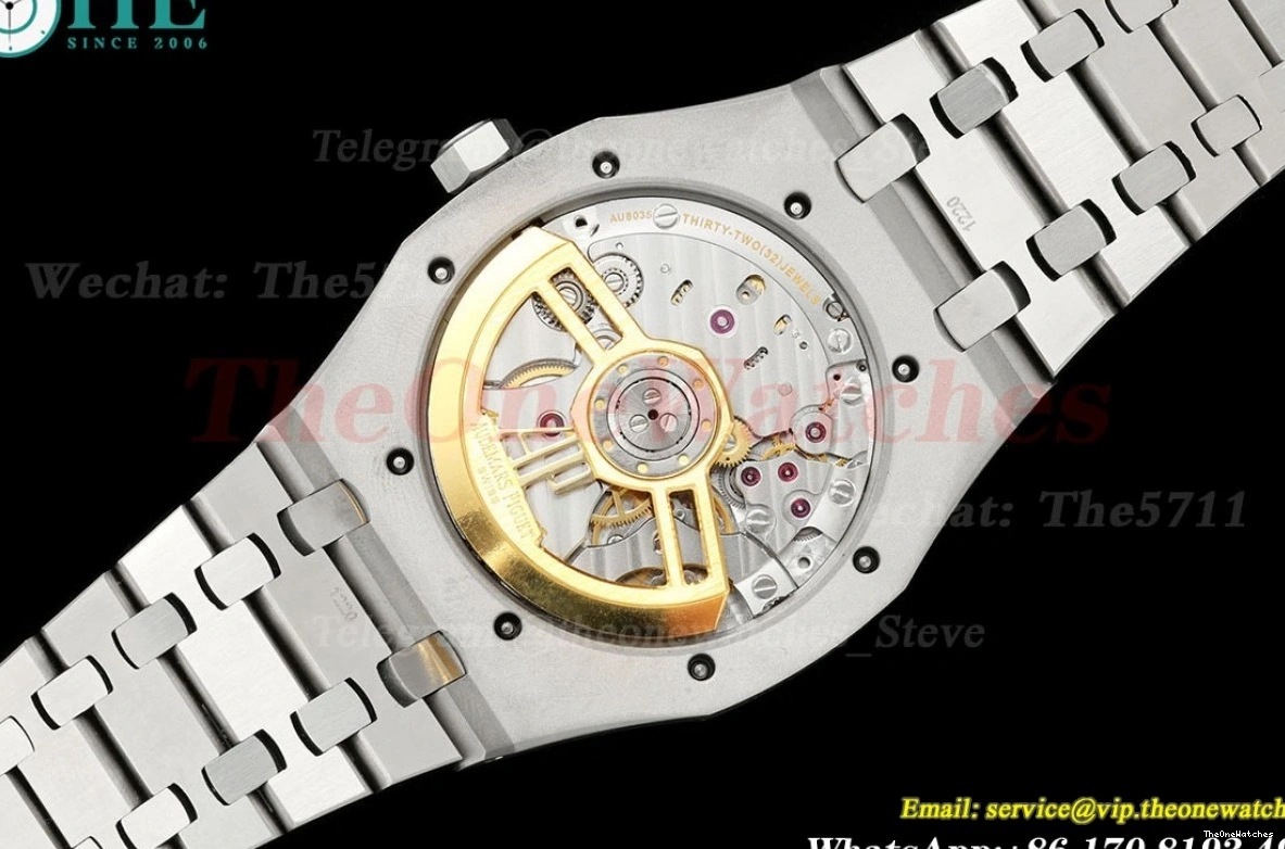 TKF Royal A4302 41mm Clone Super SS Black Dial 15500 Oak SS 0322